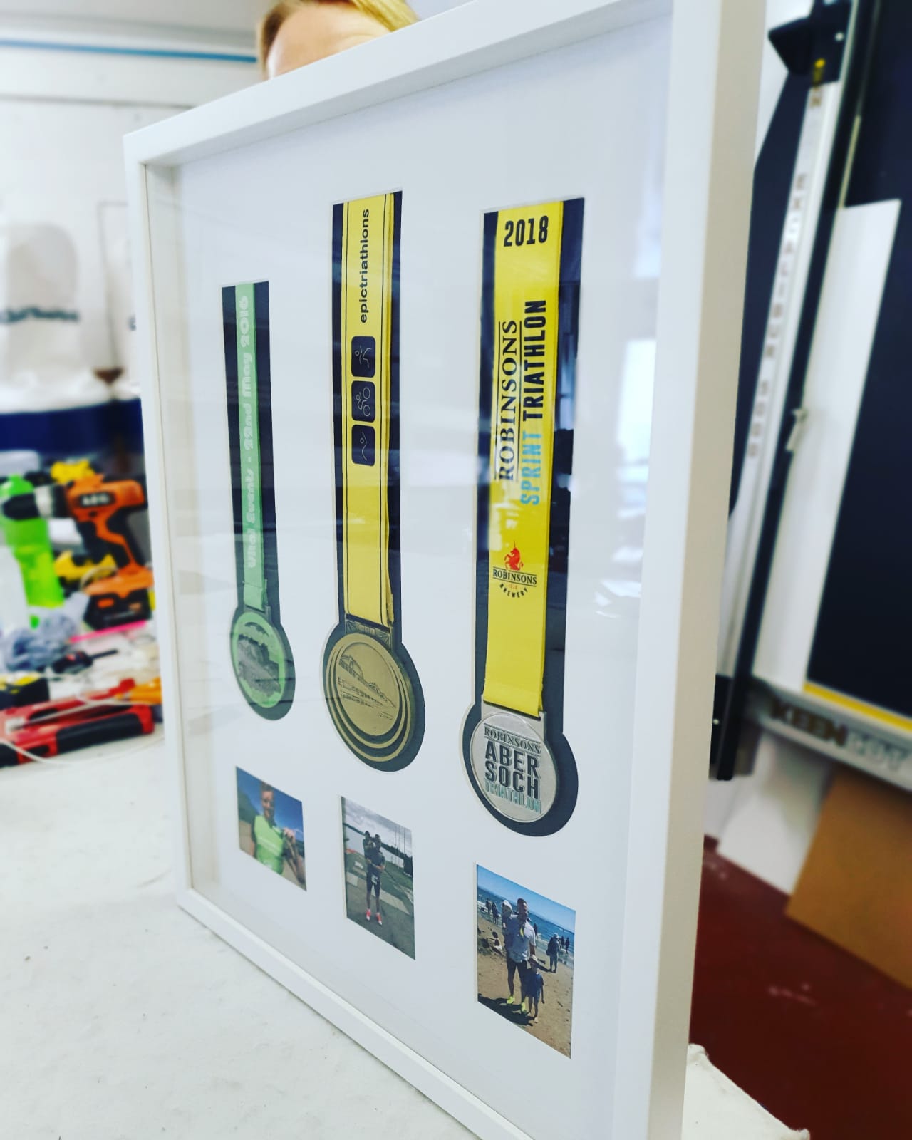 Framed sports memorabilia 5