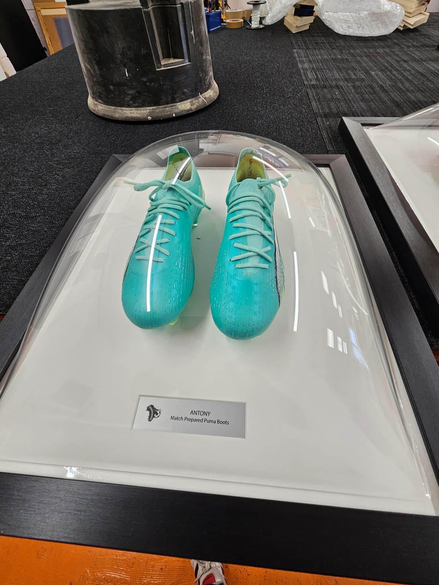 Framed sports memorabilia 11