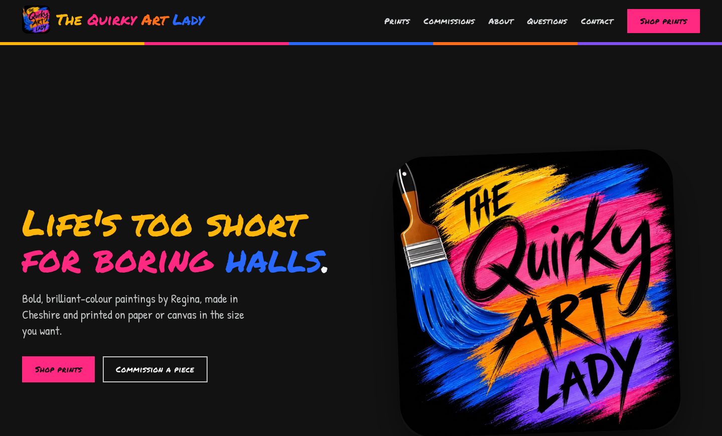 The Quirky Art Lady website