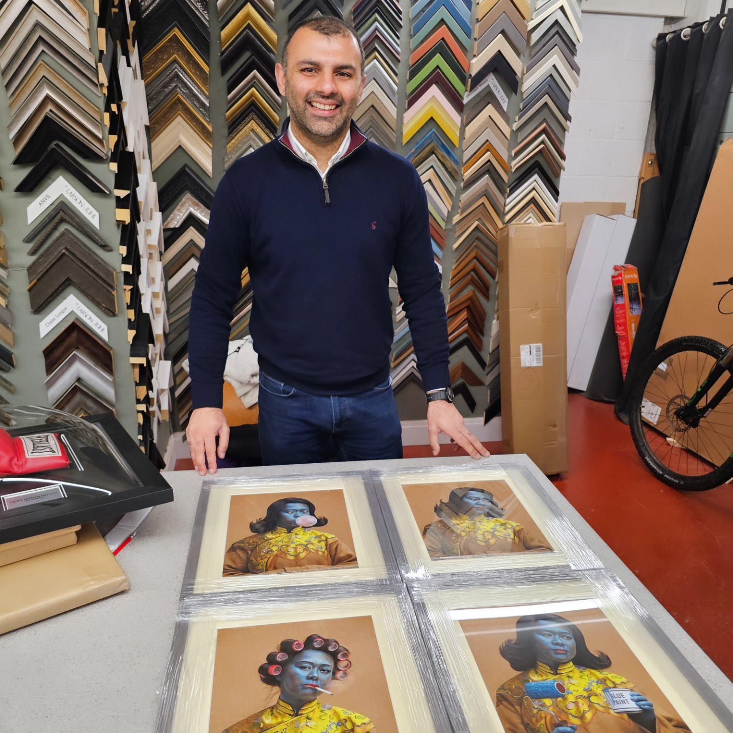 Large format artwork prepared for reproduction
