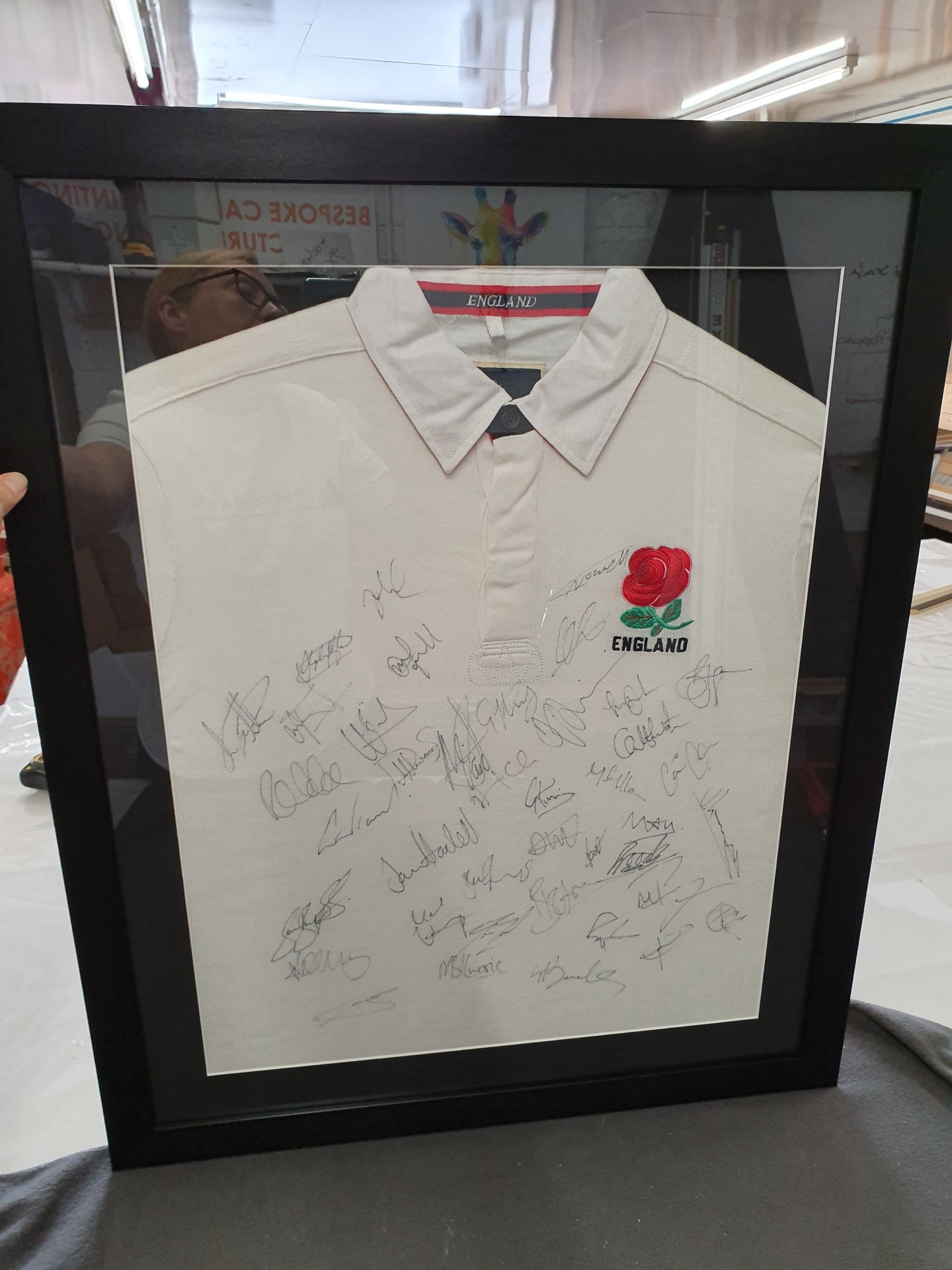 Framed sports memorabilia 6