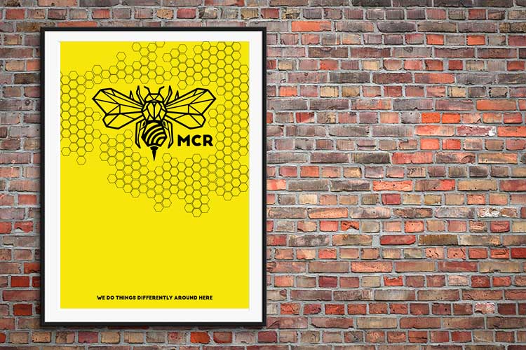 Manchester Bee Art Prints